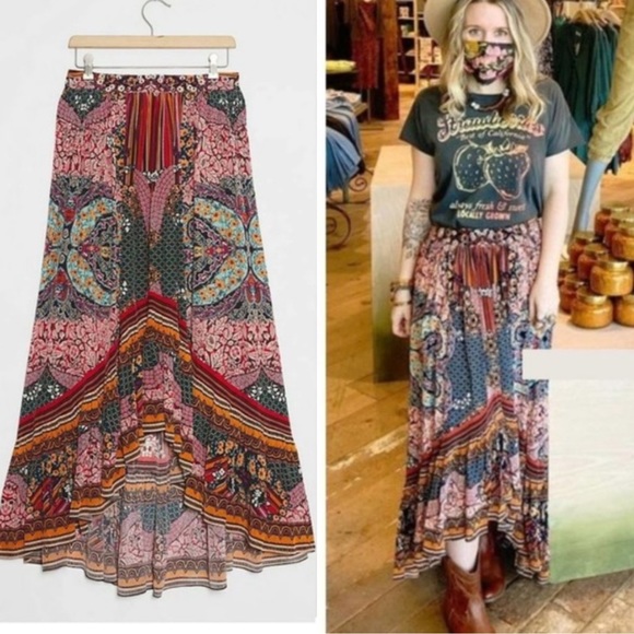 Anthropologie Dresses & Skirts - ANTHRO NWT Bhanuni Allaire High-Low Maxi Skirt Boho